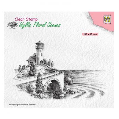 Nellie's Choice Clear Stamp - Sea With Lighthouse